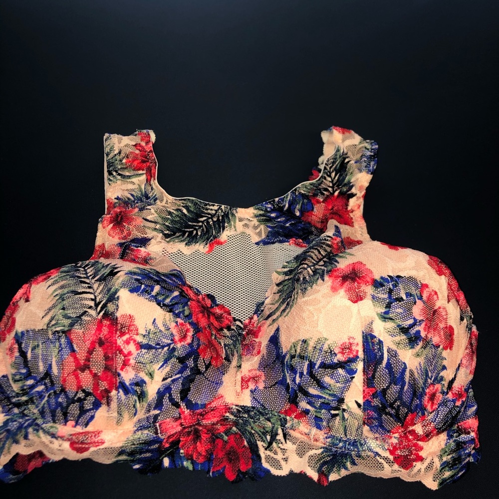PINK lace bralette
